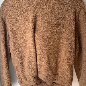 SHEIN Tan Sherpa Fleece Top